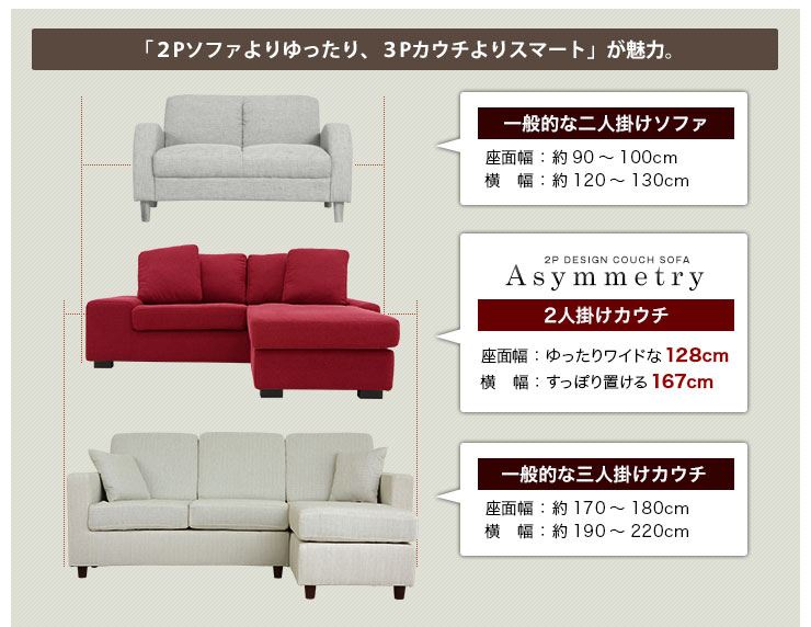 おすすめのカウチソファー 二人掛け