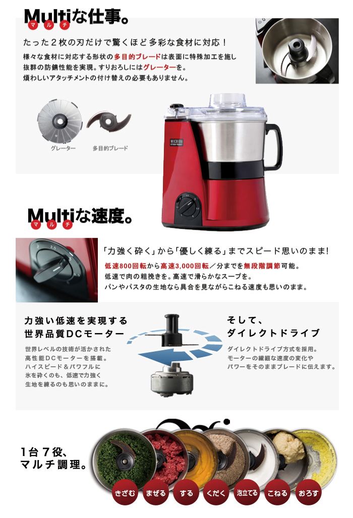 山本電気 道場六三郎プロデュースシリーズのフードプロセッサー