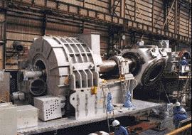 大きな工場で使われている大型発電機