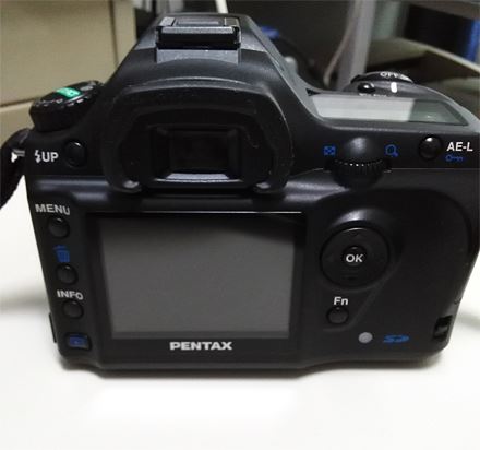 ペンタックス一眼レフカメラ istds2 液晶画面の様子