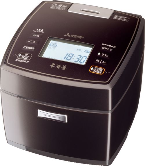 三菱 IH炊飯ジャー 「本炭釜」(0.5合〜5.5合) NJ-VW108 黒銀蒔
