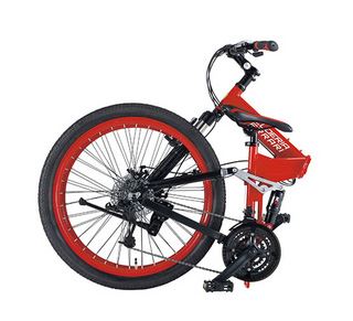 折りたたみ自転車の折りたたんだもの