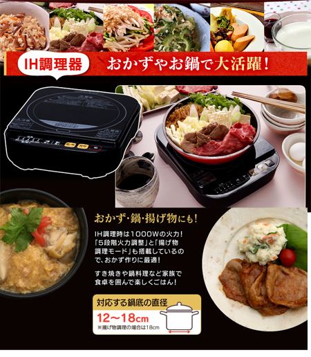 炊飯器おすすめメーカー アイリスオーヤマの米屋の旨み 銘柄量り炊き IHジャー炊飯器 3合 RC-IA30-B IHコンロの部分