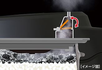 三菱のジャー炊飯器に搭載されている「密封弁機能」でご飯の旨味を逃さない