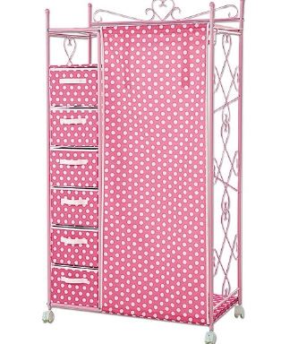 姫系家具 収納 引き出し付きハンガーラックとチェスト