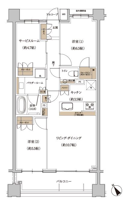 ウォークインクローゼット